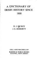 Cover of: A dictionary of Irish history since 1800 by D. J. Hickey