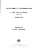 Cover of: Be-Verb und Präpositionalphrase by Hans-Werner Eroms