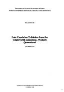 Cover of: Late Cambrian tribolites from the Chatsworth limestone, Western Queensland