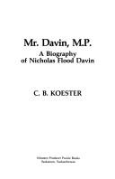 Cover of: Mr. Davin, M.P.: a biography of Nicholas Flood Davin