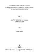 Cover of: Lateinisch-romanische Etymologien by Harri Meier
