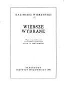 Cover of: Wiersze wybrane