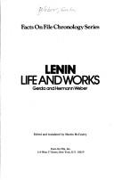 Cover of: Lenin, life and works by Gerda Weber