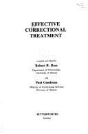 Cover of: Effective correctional treatment