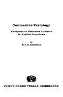 Contrastive textology by Reinhard R. K. Hartmann