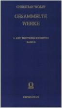 Cover of: Vernünfftige Gedancken von dem Gebrauche der Theile in Menschen, Thieren und Pflantzen by Christian Wolff