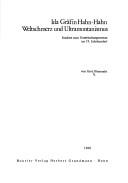 Cover of: Ida Gräfin Hahn-Hahn, Weltschmerz und Ultramontanismus: Studien zum Unterhaltungsroman im 19. Jahrhundert