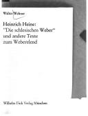 Cover of: Heinrich Heine, "Die schlesischen Weber" und andere Texte zum Weberelend