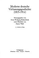 Cover of: Moderne deutsche Verfassungsgeschichte (1815-1914)