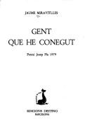 Cover of: Gent que he conegut ...