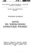 Cover of: Antyk we współczesnej literaturze polskiej