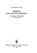 Ordens- und Bundes-Romane by Reinhold Taute