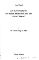 Cover of: Die Autobiographie des späten Mittelalters und der frühen Neuzeit