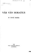 Cover of: Vår vän Horatius