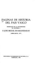 Páginas de historia del País Vasco by José Miguel de Barandiarán