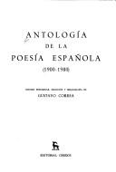 Cover of: Antología de la poesía española (1900-1980)