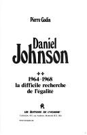 Cover of: Daniel Johnson by Pierre Godin