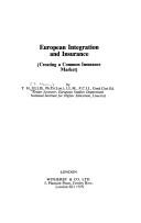 Cover of: European integration and insurance: (creating a common insurance market)