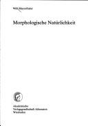 Cover of: Morphologische Natürlichkeit