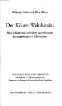Cover of: Der Kölner Weinhandel by Wolfgang Herborn