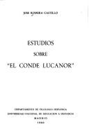 Cover of: Estudios sobre "El Conde Lucanor"