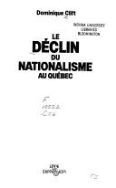 Cover of: Le déclin du nationalisme au Québec