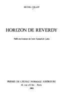 Cover of: Horizon de Reverdy by Michel Collot