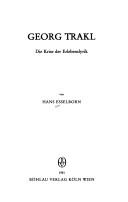 Cover of: Georg Trakl by Hans Esselborn