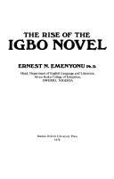 Cover of: The rise of the Igbo novel by Ernest Emenyo̲nu