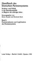 Cover of: Handbuch des deutschen Parteiensystems: Struktur und Politik in der Bundesrepublik zu Beginn der achtziger Jahre