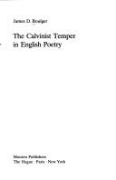 Cover of: The Calvinist temper in English poetry