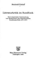 Literaturkritik im Rundfunk by Reinhold Viehoff