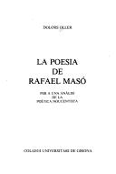 La poesia de Rafael Masó by Dolors Oller Rovira