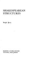 Cover of: Shakespearean structures
