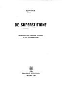 Cover of: De superstitione by Plutarch