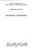 Cover of: Brodziński--historiozof by Ireneusz Bittner