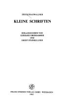 Cover of: Kleine Schriften by Frauwallner, Erich