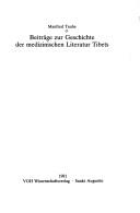 Cover of: Beiträge zur Geschichte der medizinischen Literatur Tibets