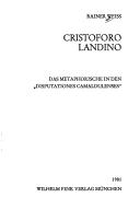 Cristoforo Landino by Rainer Weiss