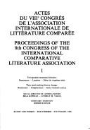 Cover of: Actes du VIIIe congrès de l'Association internationale de littérature comparée