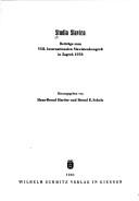 Cover of: Studia Slavica: Beiträge zum VIII. Internationalen Slawistenkongress in Zagreb 1978