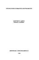 Cover of: Explorations in semantics and pragmatics by Geoffrey N. Leech