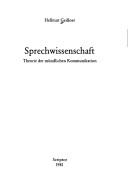 Cover of: Sprechwissenschaft by Hellmut Geissner