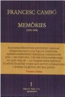 Cover of: Memòries (1876-1936)