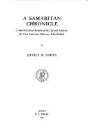 A Samaritan chronicle by Jeffrey M. Cohen