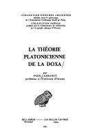 Cover of: La théorie platonicienne de la doxa