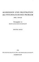 Cover of: Aggression und Frustration als psychologisches Problem