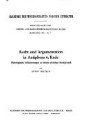 Cover of: Recht und Argumentation in Antiphons 6. Rede: philologische Erläuterungen zu einem attischen Strafprozess