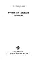 Deutsch und Italienisch in Südtirol by Kramer, Johannes Dr.