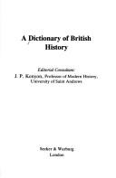 Cover of: A Dictionary of British history